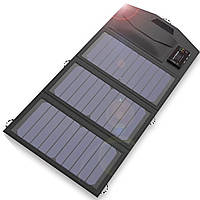 Портативна сонячна панель ALLPOWERS (AP-SP-014-BLA) 5V15W для заряджання телефону з акумулятором 10000mAh