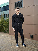 Чоловічий вельветовий костюм Піджак + Штани Ram чорний Костюм класичний вельвет ЛЮКС якості
