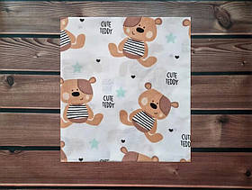 Дитяча пелюшка із натуральної бавовняної тканини Польша для новонароджених 90*80 см BST Білий/Бежевий