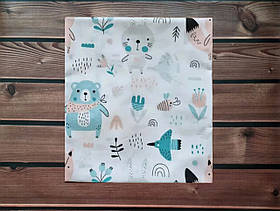 Дитяча пелюшка із натуральної бавовняної тканини Польша для новонароджених 90*80 см BST Білий/Блакитний