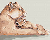 Картина Рисование по номерам животные Львиное сердце 40*50 набор для росписи Brushme BS52794