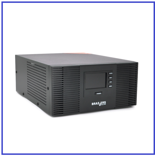 ДБЖ з правильною синусоїдою BRAZZERS BRSW-LFP 800VA (640Вт) LСD 10/20A 12В LiFePo4/GEL/AGM