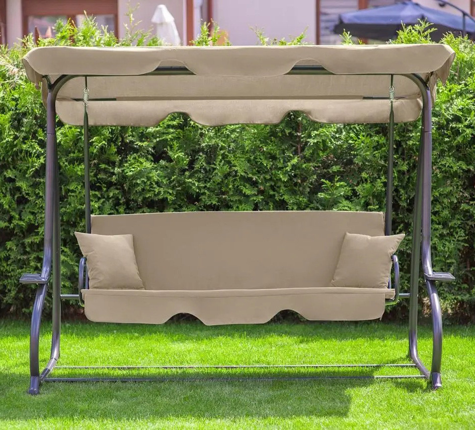 Садовая Раскладная Качеля FunFit Relax Plus Beige для Сада, Дачи ...