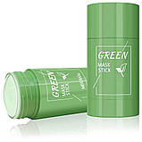 Маска стик для глибокого очищення та звуження пор обличчя Green Stick Mask з органічною глиною та зеленим чаєм, фото 8