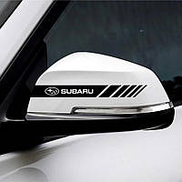 Наклейка на зеркало Subaru полоса (чёрный)