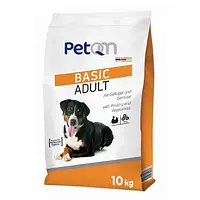 PetQM Dog Basic Adult with Poultry and Vegetables - корм с птицей и овощами для собак 10 кг