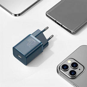 МЗП Baseus Super Si Quick Charger 1C 20W EU Blue, фото 3