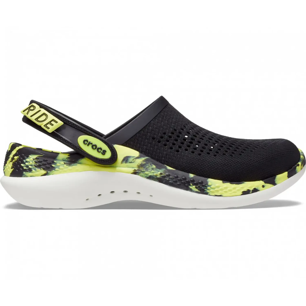 Крокси Crocs LiteRide 360 Marbled Clog Black / Citrus