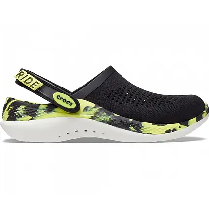 Крокси Crocs LiteRide 360 Marbled Clog Black / Citrus, фото 1