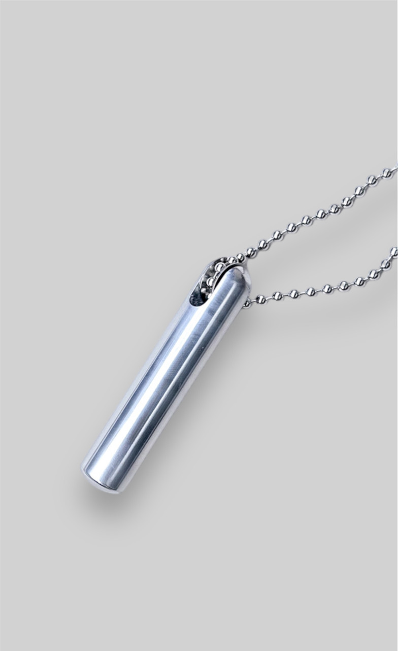 Декоративний металевий грузик для ланцюжка Циліндр, Хром, фото 1