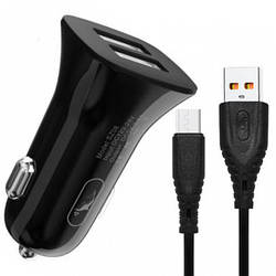 Автомобільний Зарядний Пристрій USB SkyDolphin SZ09V 2USB/3.4A/15W + MicroUSB