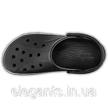 Crocs Bayaband Clog Black/White Чоловічі Жіночі Саба Крокс Боябенд Чорно-білі, фото 3