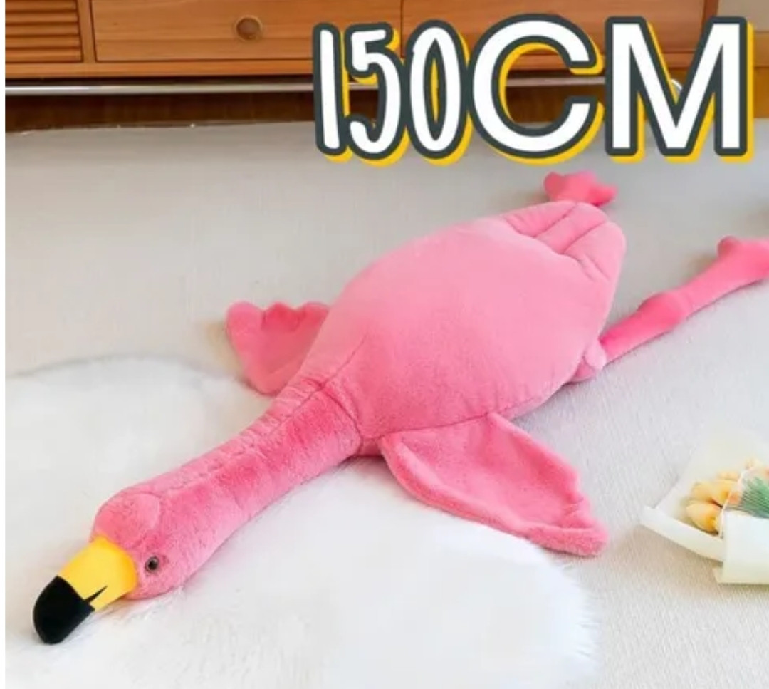 М'яка іграшка обіймашка Рожевий Фламінго, 150 см/Грайка-подушка для хлопчиків і дівчаток