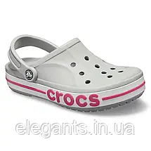 Crocs Bayaband Clog Light Grey / Pink — жіночі сабо Крокс Боябенд сірі / рожеві, фото 2