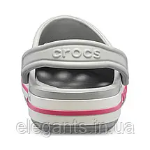 Crocs Bayaband Clog Light Grey / Pink — жіночі сабо Крокс Боябенд сірі / рожеві, фото 4