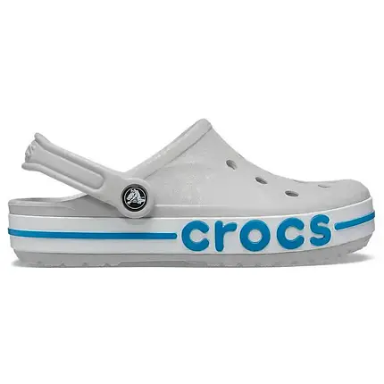 Crocs Bayaband Clog Light Grey / Ocean Чоловічі Жіночі Сабо Крокс Боябенд світло-сірі, фото 1
