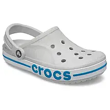 Crocs Bayaband Clog Light Grey / Ocean Чоловічі Жіночі Сабо Крокс Боябенд світло-сірі, фото 3