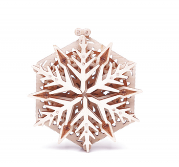 Механічний 3D-пазл Wood Trick Вудк Сніжинка (KG-7031)