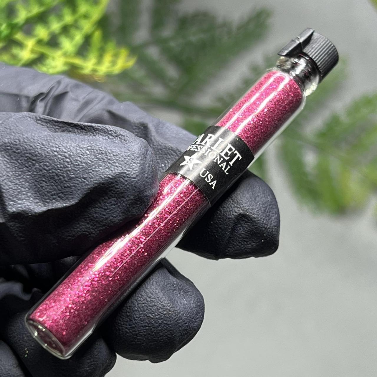 Блискітки (пісок) для нігтів Starlet Professional, темно рожевий