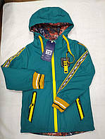 Куртка ветровка двусторонняя демисезонная для мальчика, размер 116.