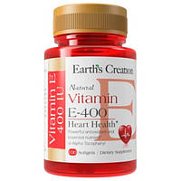 Вітамін Е Earth's Creation Vitamin E 400 IU D-alpha - 100 софт гель