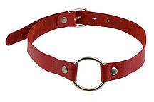 Капелюх Leather O-Ring Gag, Red