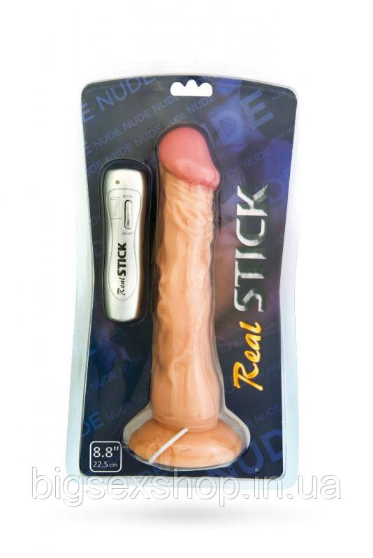 Вібратор Toyfa Realstick Nude реалістичний, 7 режимів вібрації, 22,5 см