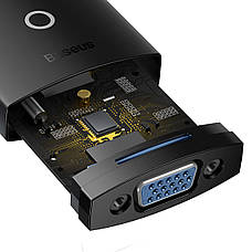 Адаптер (перехідник) Baseus Lite Series HDMI на VGA Чорний (WKQX010001), фото 6
