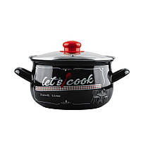 Каструля емальована 4 л, Lets cook Gusto GT-T-120-LCB (117498)