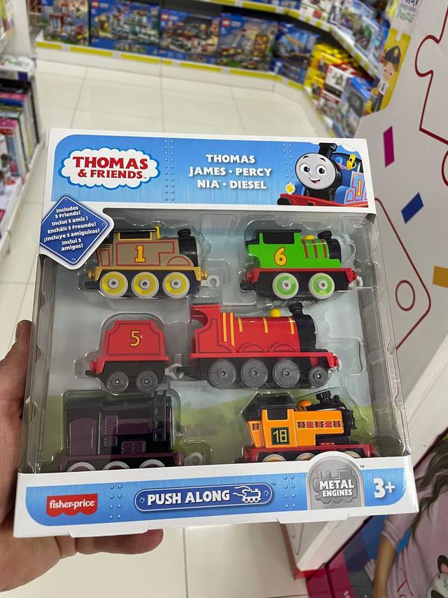 Thomas and Friends Веселые прThomas and Friends паровозики Томаса та друзів набір із 5 локомотивів Thomas, Percy, James, Diesel, and Nia иключения паровозика Томаса и рудники с кристаллами , детская железная дорога Fisher-Price