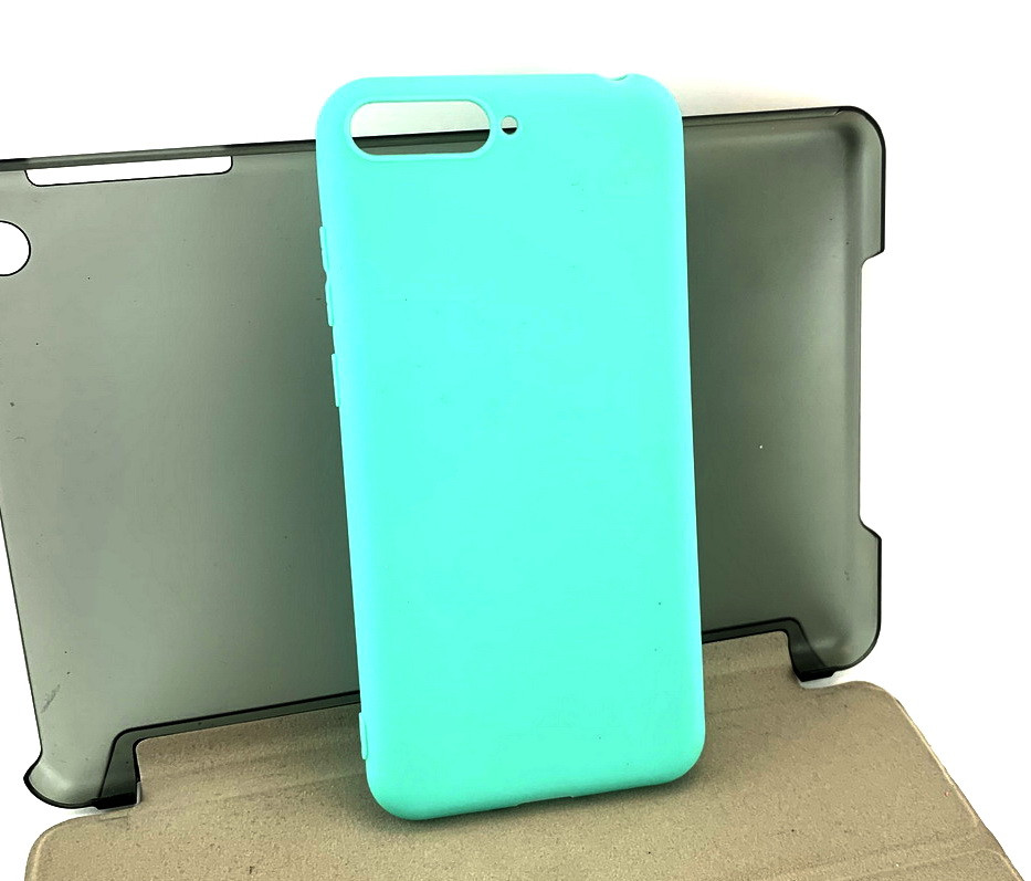 Чохол на Huawei Y6 2018 накладка бампер SMTT силіконовий бірюзовий