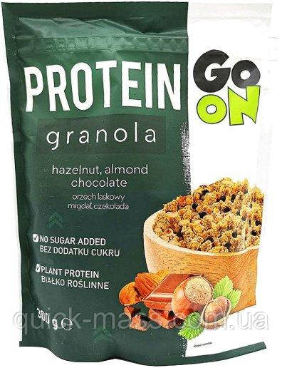Гранола з протеїном без цукру з горіхами Go On Protein Granola 300g, фото 1
