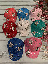 Кепка дитяча котон 50 см мікс кольору (5 шт.)