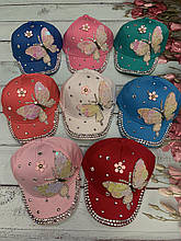 Кепка дитяча котон 52 см мікс кольору (5 шт.)