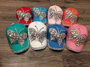 Кепка дитяча котон 52 см мікс кольору (5 шт.)