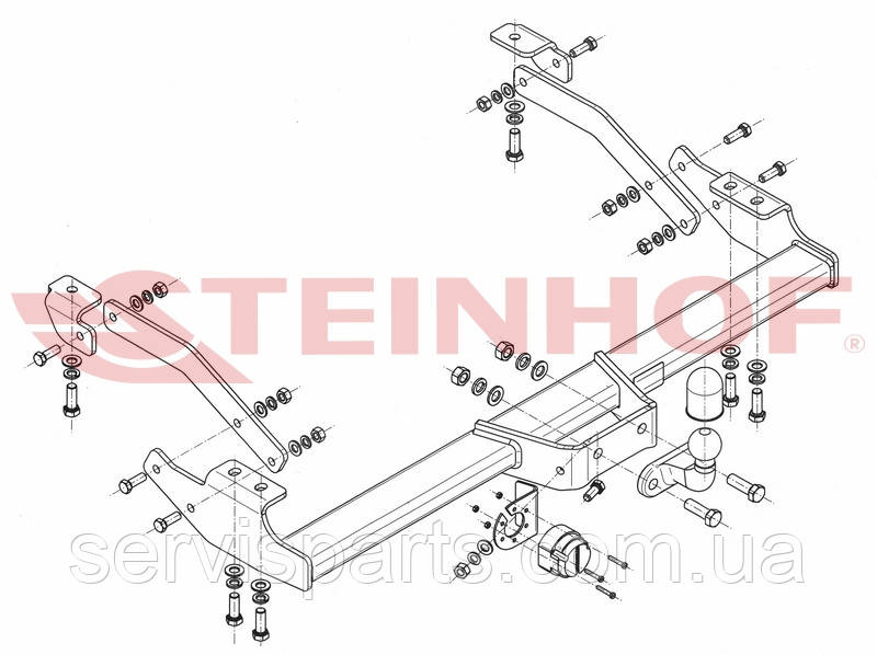 Польский фаркоп на Opel Vivaro B 2014-2019 (Опель Виваро) - фото 6 - id-p1801961171