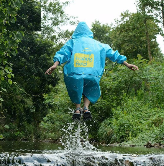 Накидка от дождя детская Naturehike Raincoat for boy L NH16D001-M Blue - фото 3 - id-p1801960446