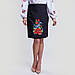 Спідниця-плахта Moderika Мальва 55см чорна з вишивкою, фото 3