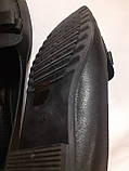 Мокасини туфлі жіночі чорні екошкіряні на повну ногу 36 37 38, фото 5