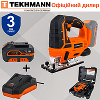 Лобзик аккумуляторный Tekhmann TJS-80/i20 + АКБ 4 А/ч + Зарядное устройство.20 Вольт. Гарантия 3 года .