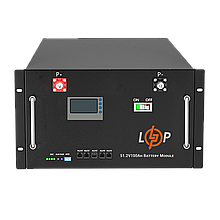 Акумулятор LP LiFePO4 48V (51,2V) - 100 Ah (5120Wh) (Smart BMS 100A) з LCD RM