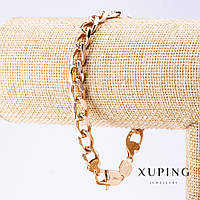 Браслет Xuping плетіння Панцирна L-21см s-8,5мм колір золото