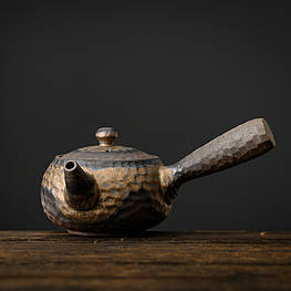 Авторський чайник у старому класичному стилі з нанесенням позолоти та глазурі 200 мл З боковою ручкою 1