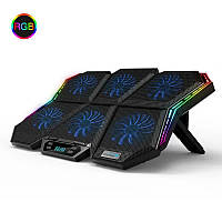 Подставка для ноутбука с охлаждением VHG K40 с RGB-подсветкой Laptop Cooling Pad Grey