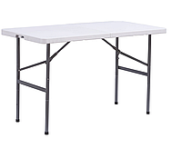 Стол раскладной туристический складной GoodGarden 122 см столик для отдыха на природе пластиковый белый