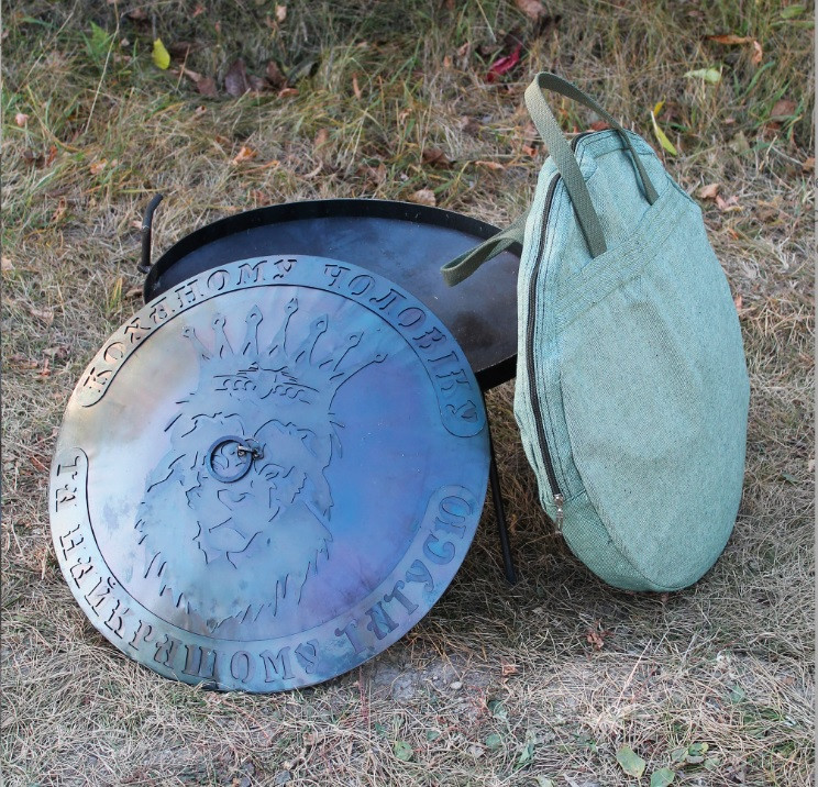 Кришка для дискової туристичної сковороди 30 сантиметрів, з холоднокатаної сталі 1-1,2 мм