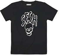 Черная футболка Sesh / Bones Logo черные футболки унисекс