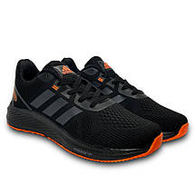 Кросівки чоловічі Adidas текстильні сітка чорні літні демі весна/літо, фото 6
