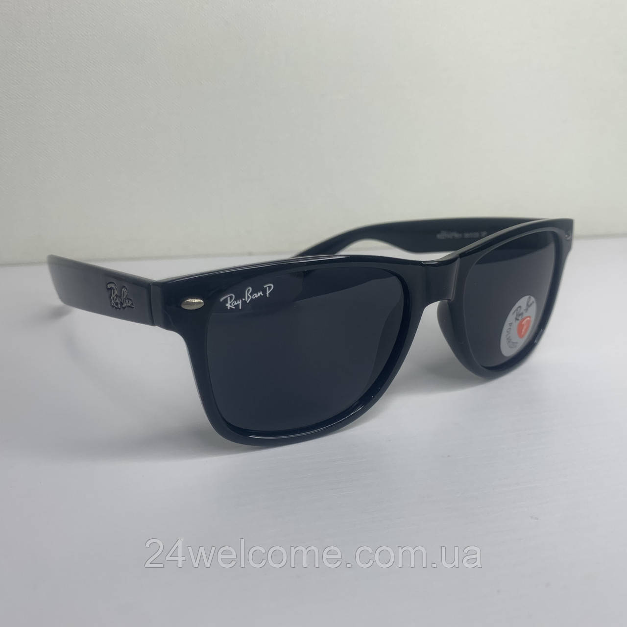 Сонцезахисні окуляри Полароїд Ray Ban 2140 Wayfarer чорний глянець