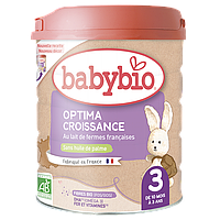 Органическая молочная смесь BabyBio Optima 3, на коровьем молоке, от 12 месяцев до 3 лет, 800 г